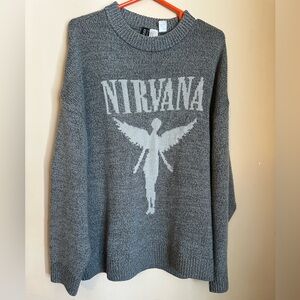 Gray Nirvana Graphic Sweater